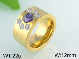 Stainless Steel Stone&Crystal Ring