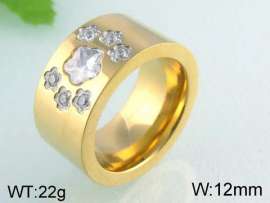 Stainless Steel Stone&Crystal Ring