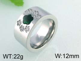 Stainless Steel Stone&Crystal Ring