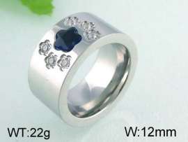 Stainless Steel Stone&Crystal Ring