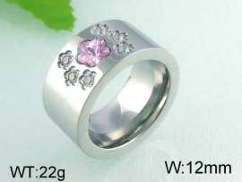 Stainless Steel Stone&Crystal Ring