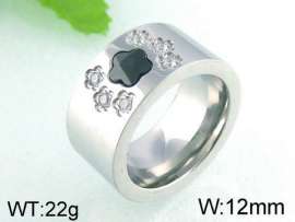 Stainless Steel Stone&Crystal Ring