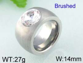 Stainless Steel Stone&Crystal Ring