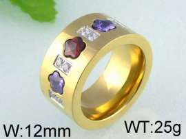 Stainless Steel Stone&Crystal Ring