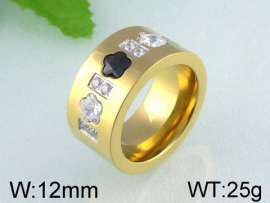 Stainless Steel Stone&Crystal Ring
