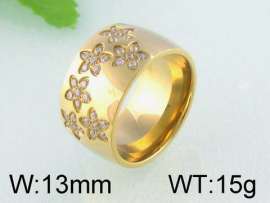 Stainless Steel Stone&Crystal Ring