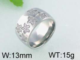 Stainless Steel Stone&Crystal Ring