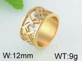 Stainless Steel Stone&Crystal Ring
