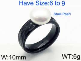 SS Shell Pearl Rings