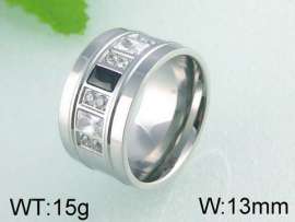 Stainless Steel Stone&Crystal Ring