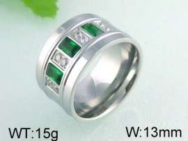 Stainless Steel Stone&Crystal Ring