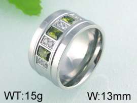 Stainless Steel Stone&Crystal Ring