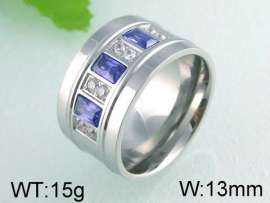 Stainless Steel Stone&Crystal Ring