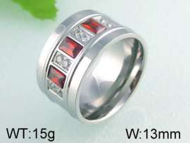 Stainless Steel Stone&Crystal Ring