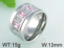 Stainless Steel Stone&Crystal Ring
