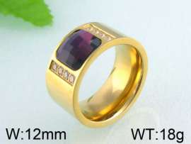 Stainless Steel Stone&Crystal Ring