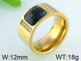 Stainless Steel Stone&Crystal Ring