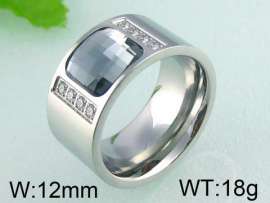 Stainless Steel Stone&Crystal Ring