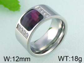 Stainless Steel Stone&Crystal Ring