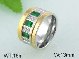 Stainless Steel Stone&Crystal Ring