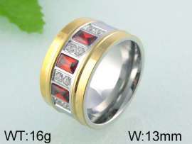 Stainless Steel Stone&Crystal Ring