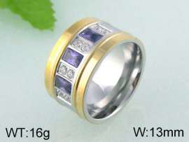 Stainless Steel Stone&Crystal Ring