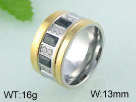 Stainless Steel Stone&Crystal Ring