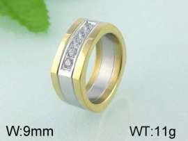 Stainless Steel Stone&Crystal Ring