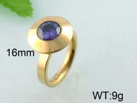 Stainless Steel Stone&Crystal Ring
