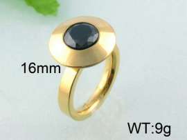 Stainless Steel Stone&Crystal Ring