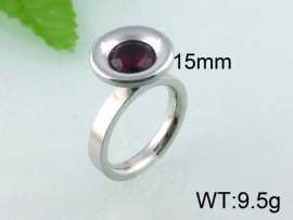Stainless Steel Stone&Crystal Ring