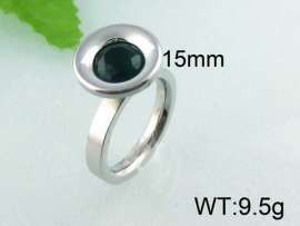 Stainless Steel Stone&Crystal Ring