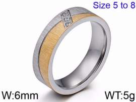 Stainless Steel Stone&Crystal Ring