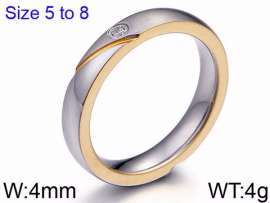 Stainless Steel Stone&Crystal Ring