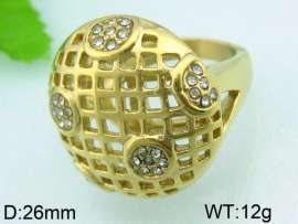 Stainless Steel Stone&Crystal Ring