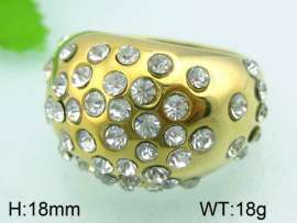 Stainless Steel Stone&Crystal Ring