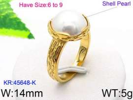 SS Shell Pearl Rings