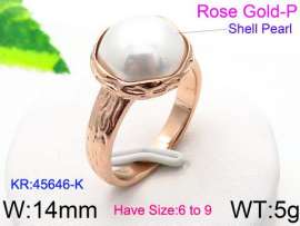 SS Shell Pearl Rings