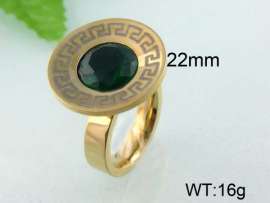 Stainless Steel Stone&Crystal Ring