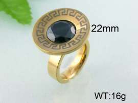 Stainless Steel Stone&Crystal Ring