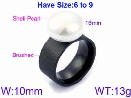 SS Shell Pearl Rings