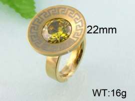 Stainless Steel Stone&Crystal Ring