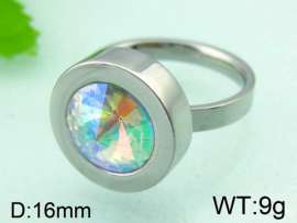 Stainless Steel Stone&Crystal Ring