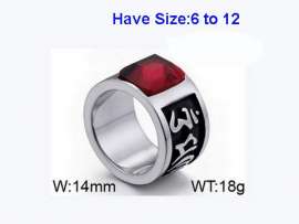 Stainless Steel Stone&Crystal Ring