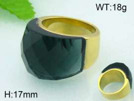 Stainless Steel Stone&Crystal Ring