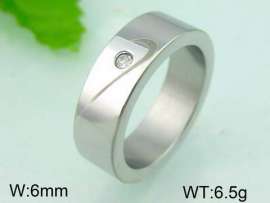 Stainless Steel Stone&Crystal Ring