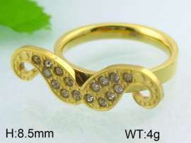 Stainless Steel Stone&Crystal Ring