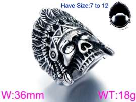 Stainless Steel Stone&Crystal Ring