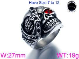 Stainless Steel Stone&Crystal Ring