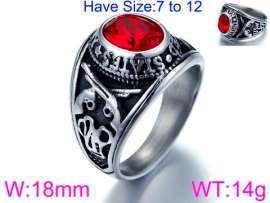 Stainless Steel Stone&Crystal Ring